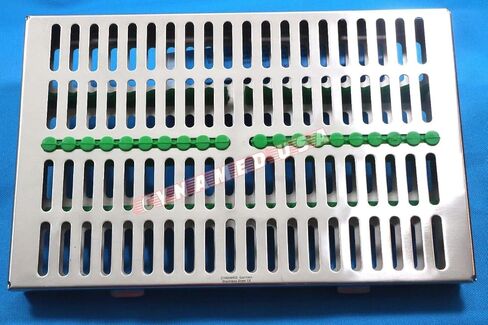 German Stainless 5 Dental Sterilization Cassette Rack Tray Box for 20 Instruments Set of 5 Color in Kuwait