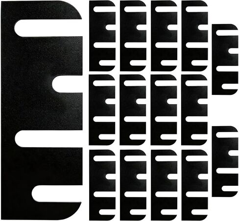14 Pack 4" Offset Door Hinge Shims PC Spacer Fix Sagging Door | Rigid PC won't compress, Fix sagging & rubbing doors, No door removal needed, 14 shims for 2-3 doors, Fits 3.5" and 4" hinges in Kuwait