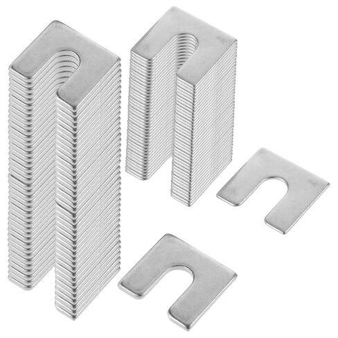 80 Pieces Auto Body and Fender Alignment Shim, Automotive Alignment Shim Assortment Kit with 1/16" & 1/8" Thick, 3/8" Slot Opening Shims, 1/4" Wide, Silver in Kuwait