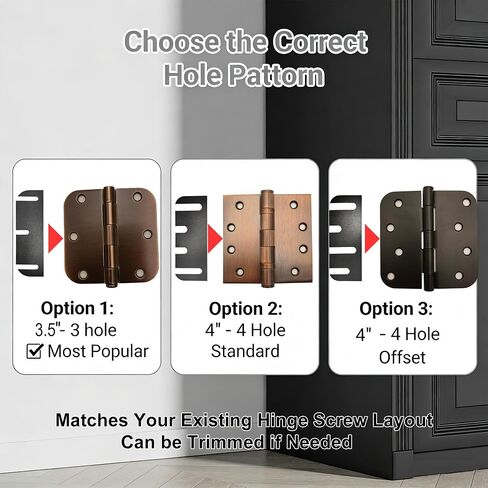 14 Pack 4" Offset Door Hinge Shims PC Spacer Fix Sagging Door | Rigid PC won't compress, Fix sagging & rubbing doors, No door removal needed, 14 shims for 2-3 doors, Fits 3.5" and 4" hinges in Kuwait