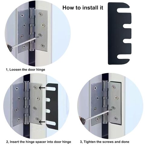 20 Pack Door Hinge Shims 4 Inch, Polycarbonate Door Spacers for Interior Alignment, DIY Gap Filling Shims to Stop Air Draft, Easy Trim Design in Kuwait