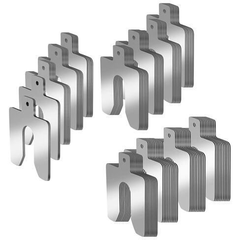 130 PCS Size B 3" x 3" Slotted Shims Kit, 304 Stainless Steel Slotted Shim Kit with Storage Box, Precision Laser-Cut Alignment Metal Shims for Leveling Machinist Tools in Kuwait