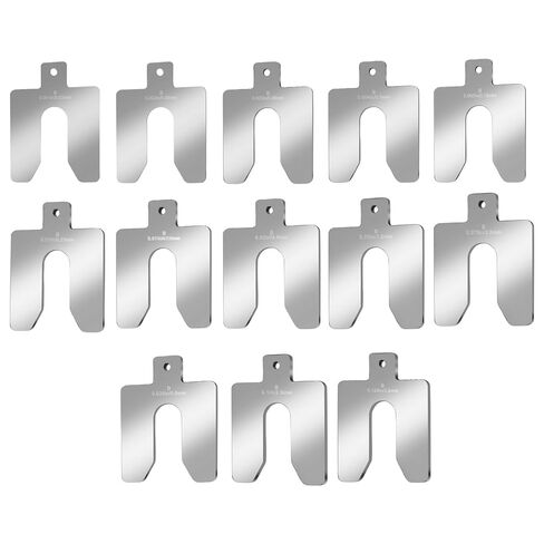 130 PCS Size B 3" x 3" Slotted Shims Kit, 304 Stainless Steel Slotted Shim Kit with Storage Box, Precision Laser-Cut Alignment Metal Shims for Leveling Machinist Tools in Kuwait