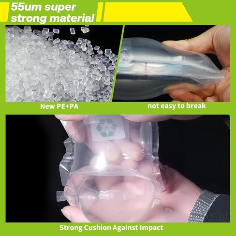 150 Count Packing Air Pillows for Shipping with Pump Inflatable Shipping Supplies Box Filler Alternative to Packing Peanuts for Size 3.54" x 7.87" in Kuwait