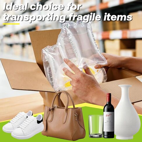 150 Count Packing Air Pillows for Shipping with Pump Inflatable Shipping Supplies Box Filler Alternative to Packing Peanuts for Size 3.54" x 7.87" in Kuwait