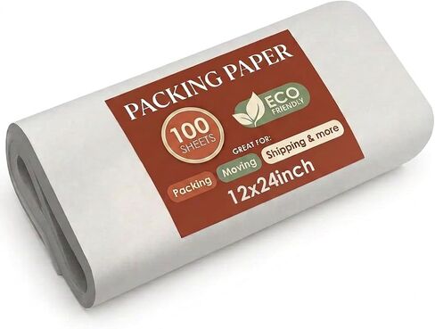 100 Packing Paper Sheets for Moving Supplies, 12x12 Newsprint Wrapping Paper for Mugs & Ornaments - Box Filler Supplies in Kuwait