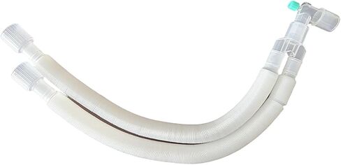 Veterinary Anesthesia Breathing Circuit - Dual Limb Corrugated Tubing with Standard 22mm Connectors & ETCO2 Sampling Port - Professional Animal Ventilator Hose for Veterinary Clinics in Kuwait