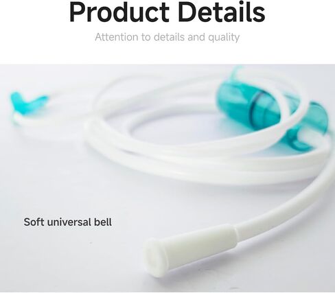 Hydrogen Oxygen Nasal Cannula - Ultra Soft & Crush Resistant Tubing, Reusable, 5 Meter (16.4 FT) Long for Home Use, Includes Green Water Trap Collector (Hydrogen Generator Sold Separately) in Kuwait