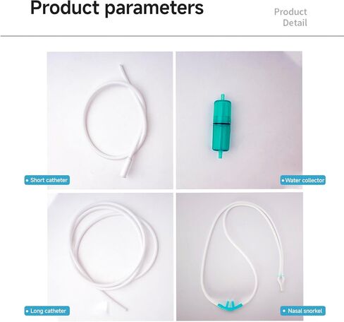 Medical Grade Soft Silicone Nasal Cannula with Water Collector - for Hydrogen Oxygen Therapy Suction & Nasal Care 3 M 9.84FT (Hydrogen Generator Sold Separately) in Kuwait