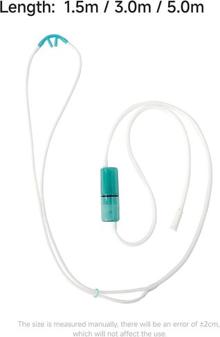 Medical Grade Soft Silicone Nasal Cannula with Water Collector - for Hydrogen Oxygen Therapy Suction & Nasal Care 3 M 9.84FT (Hydrogen Generator Sold Separately) in Kuwait