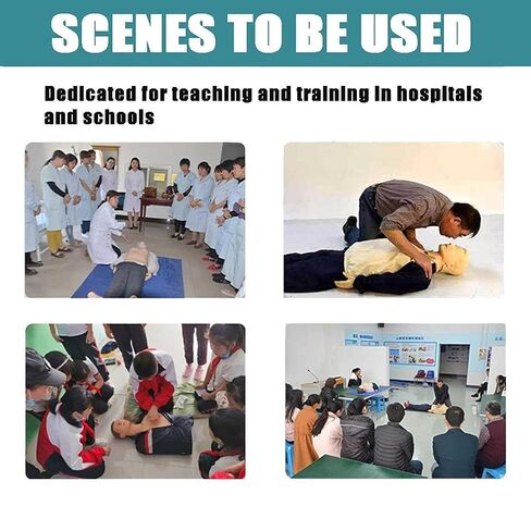 5.25ft Life Size Adult CPR Training Manikin, Professional Cardiopulmonary Resuscitation Simulation First Aid Training Medical Model for Students Education Teaching in Kuwait