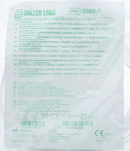 Labs 8900 Series Handheld Nebulizer Kit, Small Volume, 7' Tubing, Universal Mouthpiece, 8900-7-50 (Case of 50) in Kuwait
