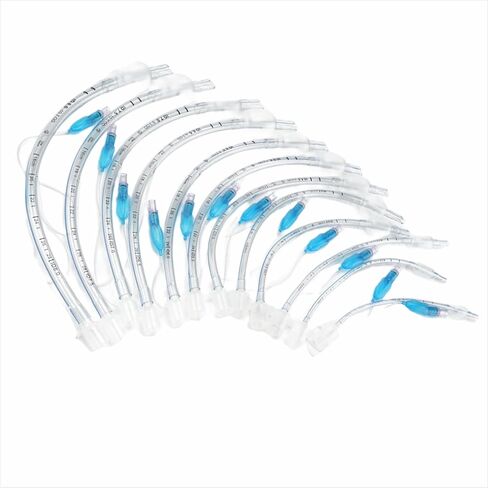 Veterinary Endotracheal Tube Set, Disposable Cuffed ET Tubes with Murphy Eye for Animals, Veterinary Intubation Tubes for Dogs & Cats, Clear Markings for Accurate Placement, (2.5–8.0mm), 12pcs in Kuwait