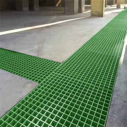 Agfabric 2x4ftx1.5in شبكة من الألياف الزجاجية مصبوبة - شبكة أرضية FRP غير قابلة للانزلاق، شبكة شبكية مقاس 1.5 بوصة × 1.5 بوصة × 1.5 بوصة، غطاء تصريف عالي التحمل لغسيل السيارات، مقاوم للحرارة/الحريق، مقاوم للتآكل، لا يصدأ، أخضر، قطعة واحدة in Kuwait