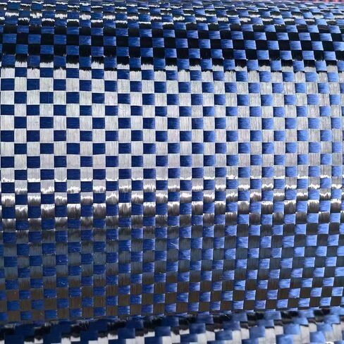 156g 8 * 8 Carbon Fiber Aramid Mixed Woven Widened Cloth, Blue red Aramid with Black Carbon Fiber Width 100cm/40 inches (Red, 1m x1m) in Saudi Arabia