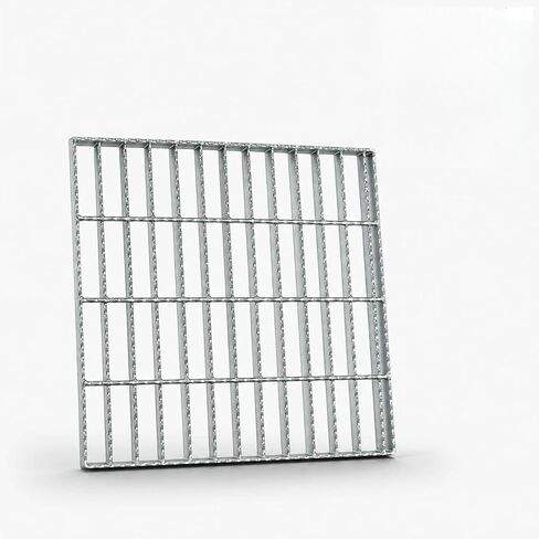 TONGMO 12 in Galvanized Steel Drain Grate, Serrated Steel Bar Grating with B125 Load Capacity, Anti-Slip Metal Catch Basin Grate for Driveway, Garage, Patio, Yard, Factory, and Outdoor Drainage in Kuwait