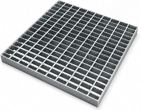 TONGMO 12 in Galvanized Steel Drain Grate, Serrated Steel Bar Grating with B125 Load Capacity, Anti-Slip Metal Catch Basin Grate for Driveway, Garage, Patio, Yard, Factory, and Outdoor Drainage in Kuwait