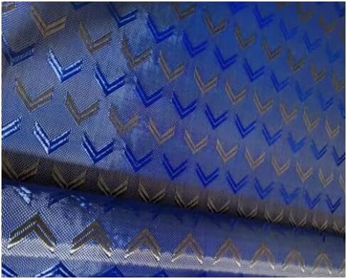 3K 240g Real Carbon Fiber Double V-Pattern Fabric, Pure Carbon Fiber or Aramid Blend Fabric, Black, Yellow, Blue /1.5m (Blue, 1m x 1m) in Kuwait