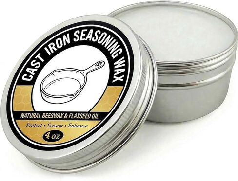 Cast Iron Seasoning Wax for Skillet Griddle, Carbon Steel Seasoning Conditioner for Cookware Seasoning and Care in Kuwait