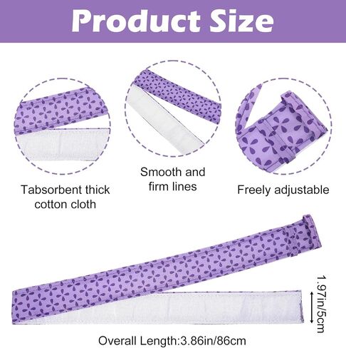 2 Pcs Cake Strips, Cake Pan Strips Thick Cotton Cakes Pan Wrapping Strip for Even Baking, Ideal for Bakery, Kitchen, And Restaurant Use (Purple) in Kuwait