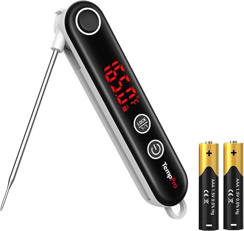 TempPro TP18 Thermocouple 0.5 Sec Instant Read Meat Thermometer Digital, Cooking Food Thermometer for Grill, BBQ, Smoker, Deep Fry, Candy, Bakeware-Fathers Day Gift for Dad(Previously ThermoPro) in Kuwait
