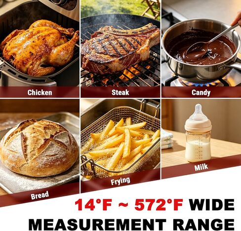 TempPro TP18 Thermocouple 0.5 Sec Instant Read Meat Thermometer Digital, Cooking Food Thermometer for Grill, BBQ, Smoker, Deep Fry, Candy, Bakeware-Fathers Day Gift for Dad(Previously ThermoPro) in Kuwait