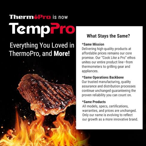 TempPro TP18 Thermocouple 0.5 Sec Instant Read Meat Thermometer Digital, Cooking Food Thermometer for Grill, BBQ, Smoker, Deep Fry, Candy, Bakeware-Fathers Day Gift for Dad(Previously ThermoPro) in Kuwait