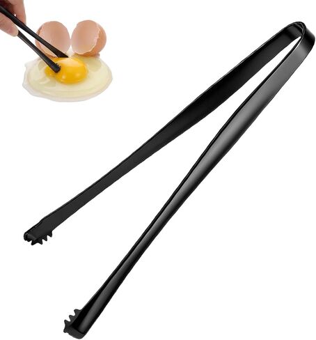 Egg Tool, Stainless Steel Egg Tool to Remove Chalaza for Eggs Remove Chalaza with Precision Grip (Black) in Kuwait