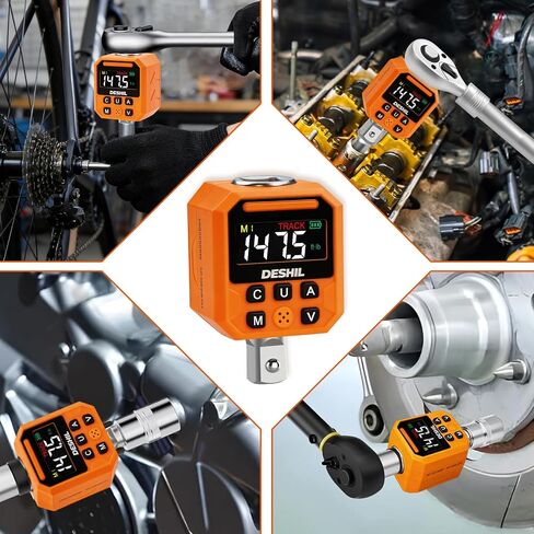 DESHIL 1/2" Digital Torque Adapter Set, 7.4-147.5 Ft.lb/10-200 N.m Digital Torque Wrench Adapter with Buzzer & LED Alert, 1000 Data Storage, 8 Preset Values for Automotive Car Motorcycle Repair in Saudi Arabia
