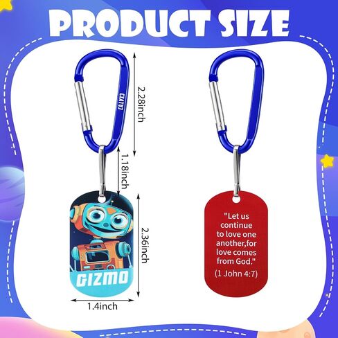 Novabright 50 Pcs VBS 2026 Bible Memory Mission Tags and Carabiners for 25 Kids Galaxy Religious Scripture 2026 Vbs Labels for Vacation Bible School Church Sunday School Prizes Supplies in Kuwait