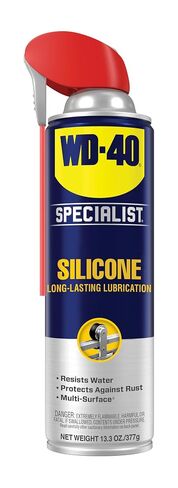 WD-40 Specialist® Silicone, Dry Silicone Lubricant for Window Tracks, Cables, Pulleys, Superior Lubrication for Equipment, Moving Parts, Industrial Applications, Bigger Can, 13.3 OZ, Single Can in Kuwait