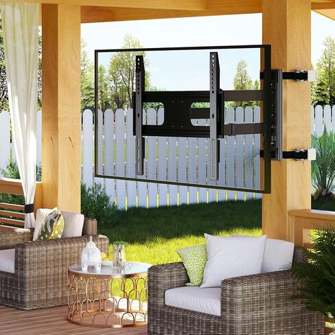 EROMMY Outdoor Gazebo TV Mount No Drill for Post, Full Motion Pergola TV Mount, Adjustable Weatherproof TV Bracket, Fits 27-65 Inch TVs, Holds 77 lbs in Kuwait