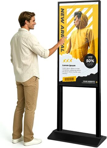 32 Inch Digital Signage Kiosk FHD 1080P G+G Capacitive Touchscreen Advertising Display 700 nits High Brightness Digital Menu Board for Restaurants/Stores in Kuwait