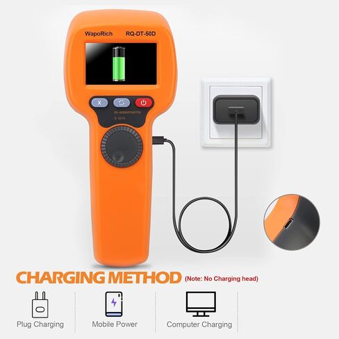 Digital Handheld Stroboscope, Digital Stroboscope 60-49999 FPM Non Contact Strobe Tachometer High Accuracy 0.001% Rechargeable LED Flash Strobe Tachometer for HVAC Motor Printing Spinning-DT50D in Saudi Arabia