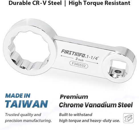FIRSTINFO F345532 1/2-inch Drive 1-1/4" Torque Adapter, 12-Point Box End with CR-V Construction in Saudi Arabia