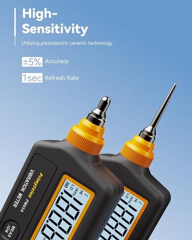 PM63A Vibration Meter Handheld, High-Precision Digital Vibration Tester, 20-Hour Continuous Runtime for Predictive Maintenance & Motor Analysis in Saudi Arabia