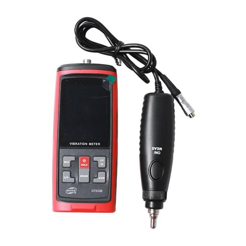 PM633C Portable Digital Vibration Meter, Measurement Analysis Mechanical Equipment Vibration Frequency, Motors, Generators, Pumps, Matches (30Hz-14KHz) ISO 10816 | 【5-in-1 Testing】 Measures vibration parameters and temperature. in Saudi Arabia