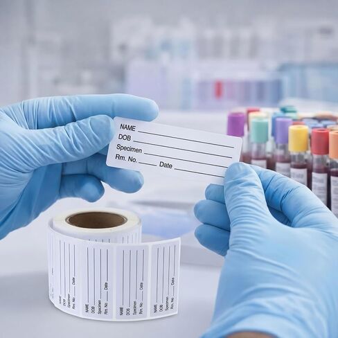 420 Pcs Pathology Labels, 2.25" x 0.875" Medical Permanent Paper Label Include Specimen Name, DOB for Hospital Pathology Medical Laboratories Supply(No Dispenser Box) in Kuwait
