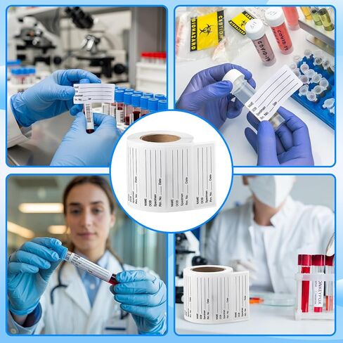 420 Pcs Pathology Labels, 2.25" x 0.875" Medical Permanent Paper Label Include Specimen Name, DOB for Hospital Pathology Medical Laboratories Supply(No Dispenser Box) in Kuwait