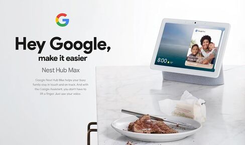 شاشة Google Nest Hub Max الذكية مقاس 10 بوصات مع مساعد Google - طباشير in Kuwait