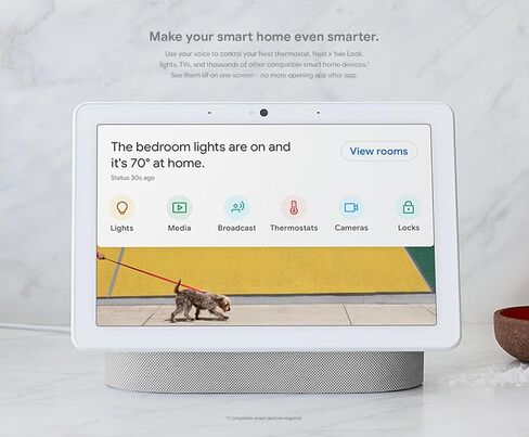 شاشة Google Nest Hub Max الذكية مقاس 10 بوصات مع مساعد Google - طباشير in Kuwait