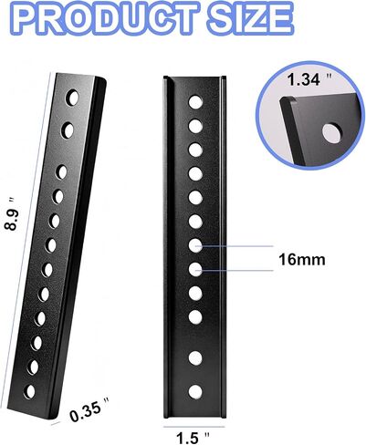 Vertical VESA Extender Plate Bracket Kit, Heavy Duty Steel TV Mount Extension for Lowering Screen Height, Fits Ceiling & Wall Mounts, 100 LBS Capacity, 2 PCS in Kuwait