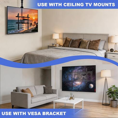 Vertical VESA Extender Plate Bracket Kit, Heavy Duty Steel TV Mount Extension for Lowering Screen Height, Fits Ceiling & Wall Mounts, 100 LBS Capacity, 2 PCS in Kuwait