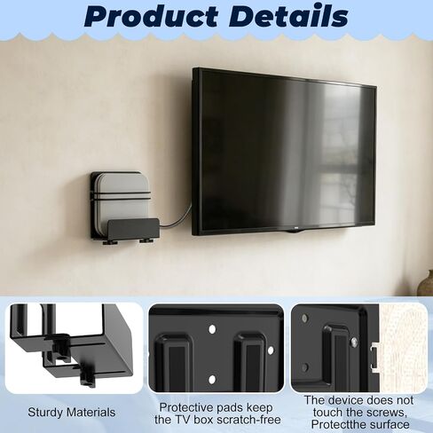PS4 Wall Mount Cable Box Wall Mount Remote-Friendly Adjustable Cable Box Wall Mounts Compatible with Media Players, Cable Boxes, Modem Streaming Devices, Game Consoles & DVD Players in Kuwait