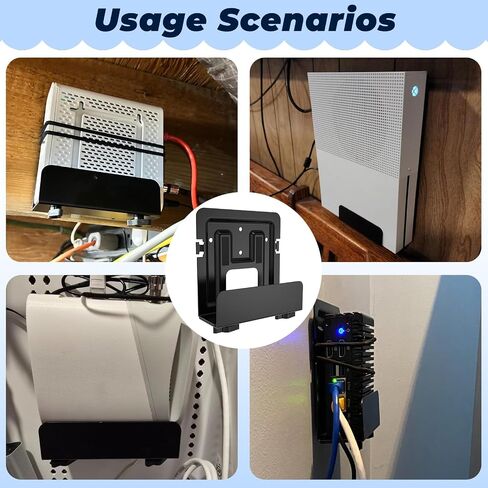 PS4 Wall Mount Cable Box Wall Mount Remote-Friendly Adjustable Cable Box Wall Mounts Compatible with Media Players, Cable Boxes, Modem Streaming Devices, Game Consoles & DVD Players in Kuwait