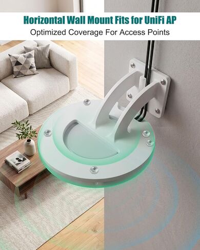 Horizontal Wall Mount Fits for Ubiquiti UniFi UAP-AC-PRO HD SHD U6-PRO, White AP Wall Mounting for Optimized Coverage, Durable Access Point Mount with Screws Included in Kuwait