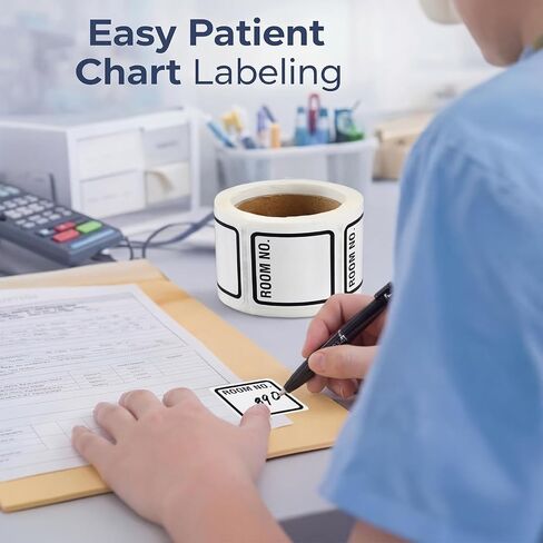 200 Pcs Medical Chart Labels, 1.5 x 1.375 Medical Paper Labels Stickers Room No. Alert and Instruction Patient Chart for Hospitals, Clinics Records in Saudi Arabia