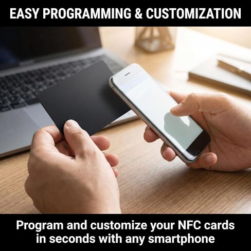 10 قطع من بطاقات NFC 215 سوداء، حجم قياسي علامات RFID فارغة قابلة لإعادة الكتابة 504 بايت، بطاقات PVC ذكية قابلة للبرمجة متوافقة مع جميع الهواتف المحمولة التي تدعم تقنية NFC in Kuwait