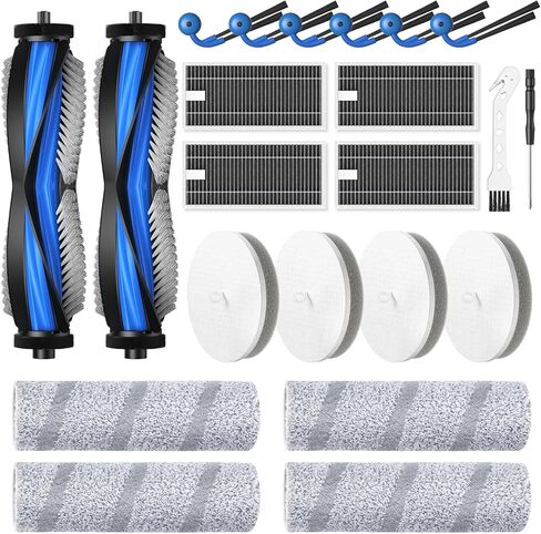 تشتمل ملحقات X9 PRO OMNI لأجزاء استبدال المكنسة الكهربائية ECOVACS DEEBOT X9 PRO OMNI / X9 PRO على 2 * فرش دوارة رئيسية، 4 * بكرات تنظيف، 6 * فرش جانبية، 4 * مرشحات HEPA، 6 * أكياس غبار in Kuwait