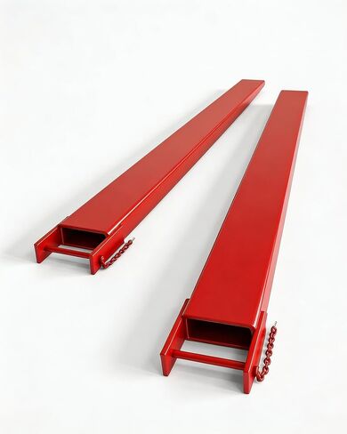 84 in Forklift Extensions, 5500 LB Capacity, 4.5 in Inner Width, Heavy Duty Steel Quick Attach Pallet Fork Extensions with Pin Safety Locks for Warehouse Factory Market, Red in Kuwait